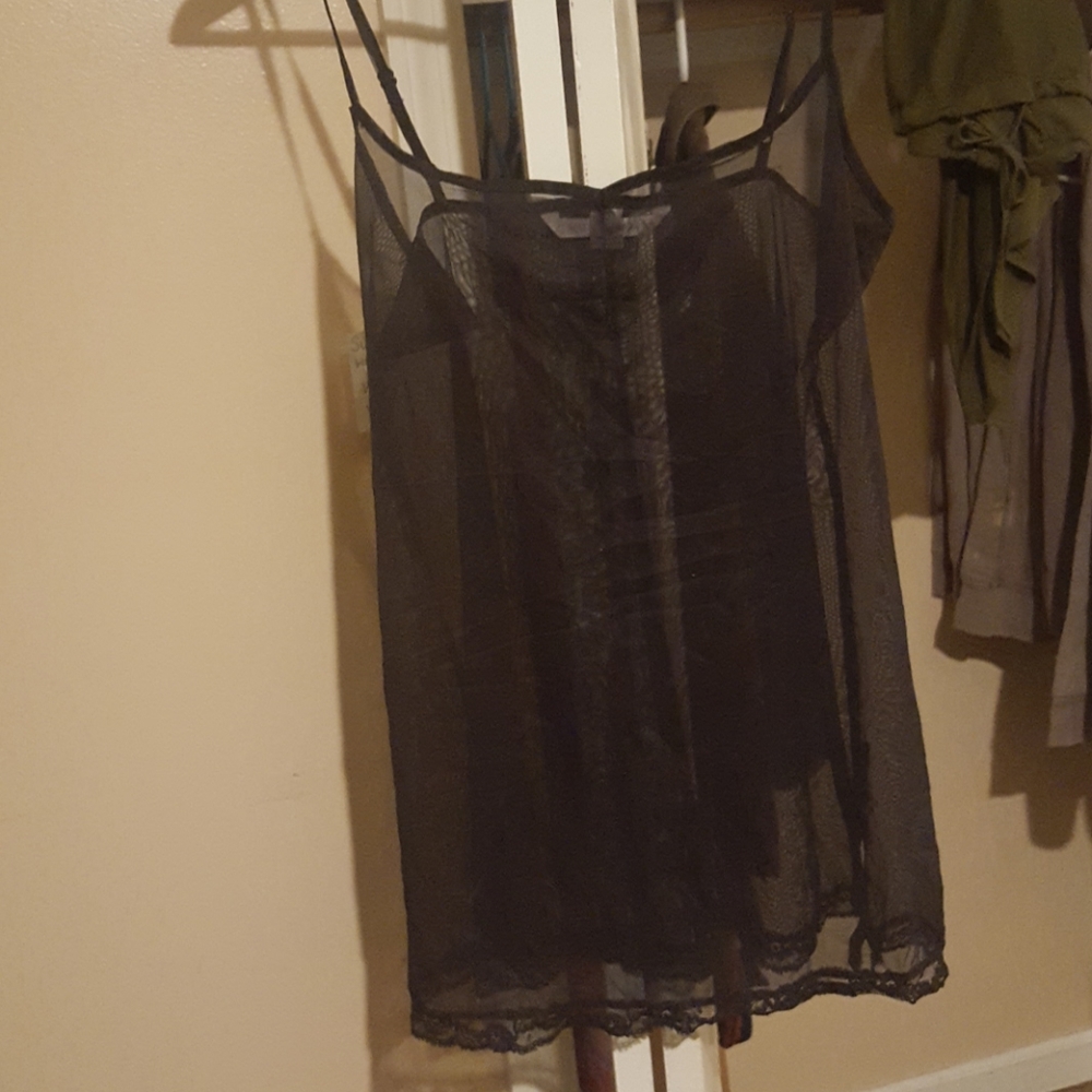 See through black teddy